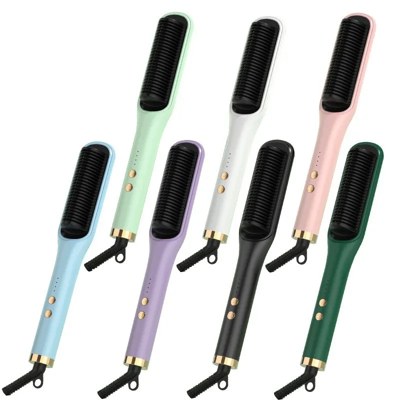 Ionic Hair Straightener Brush Adjustable Heat for Frizz Free Smooth Shiny Hair 6