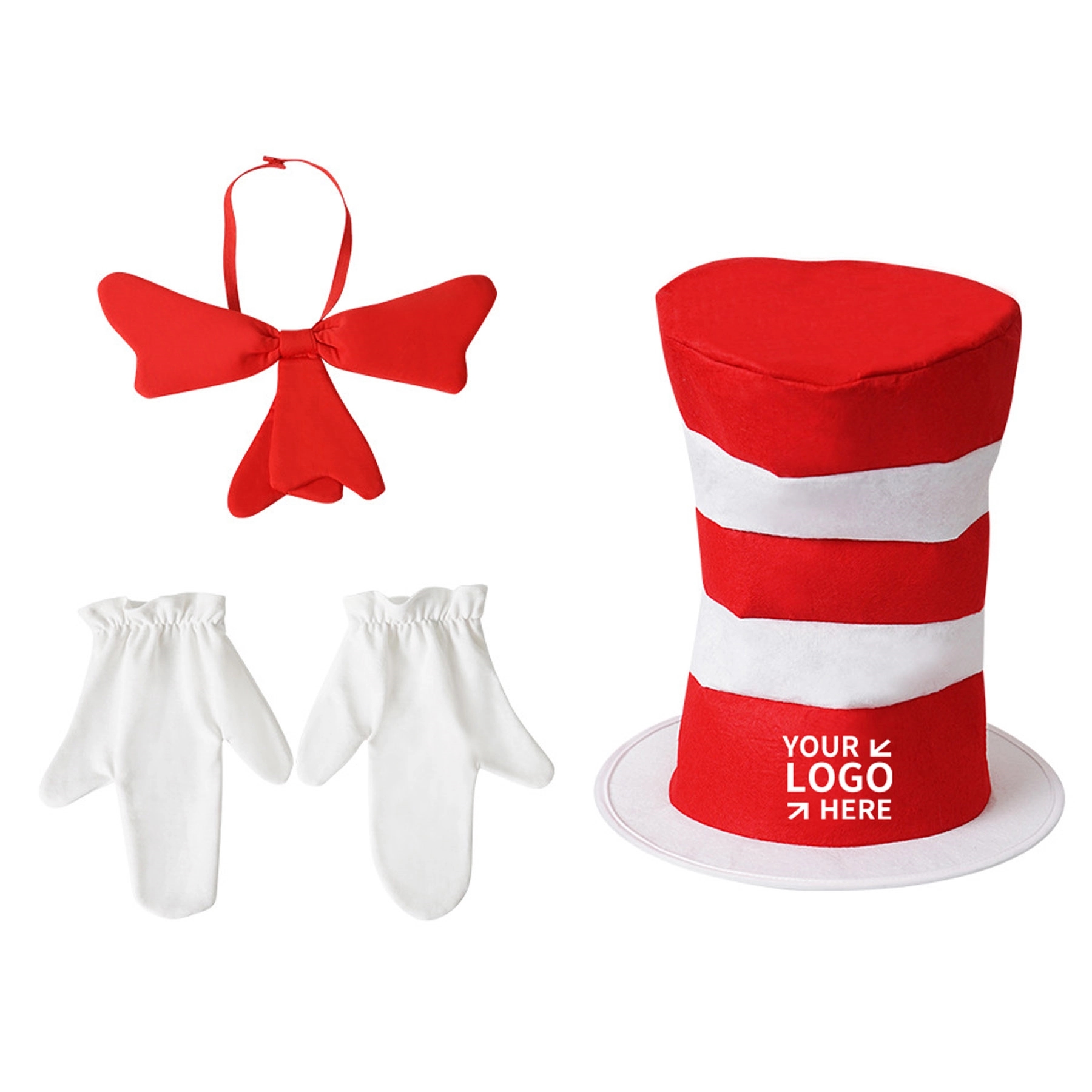 festive Hat Red / White Stripes 3