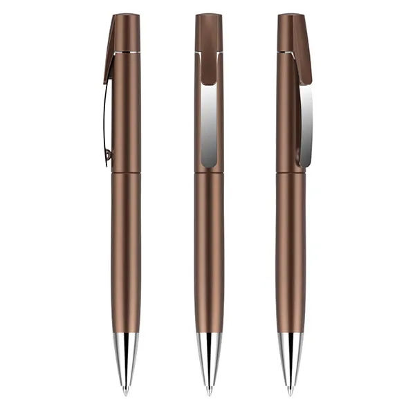 Plastic Ballpoint pen with metal clip 2