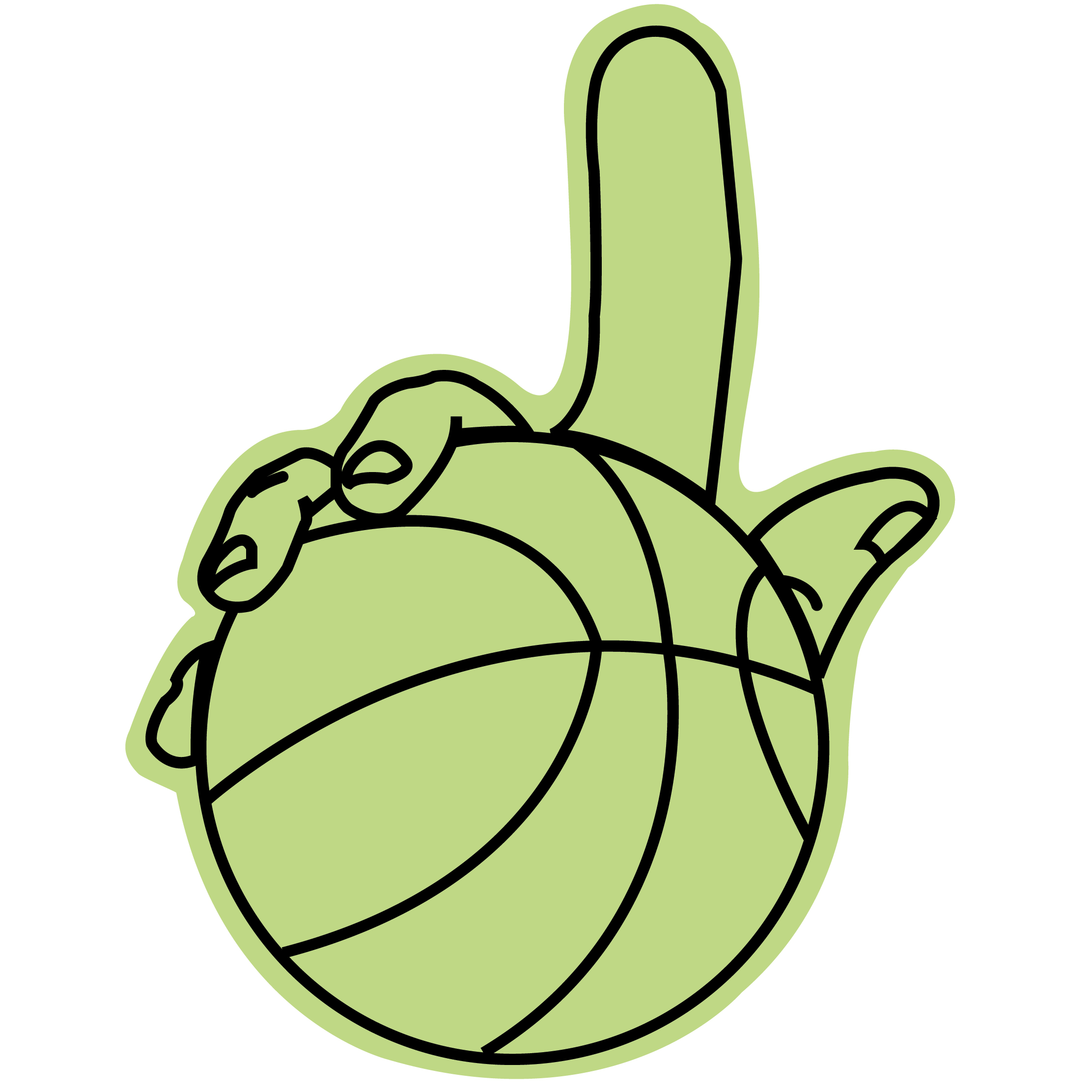 Large Basketball Hand 2