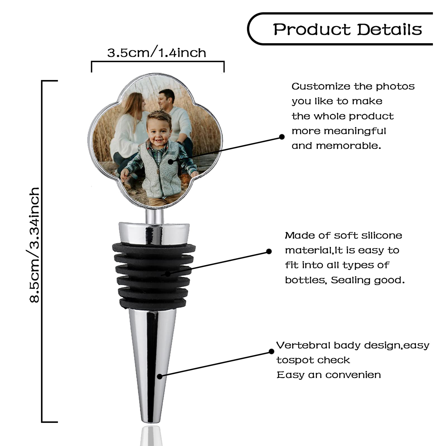 Full Color Metal Savor Wine Bottle Stopper 1