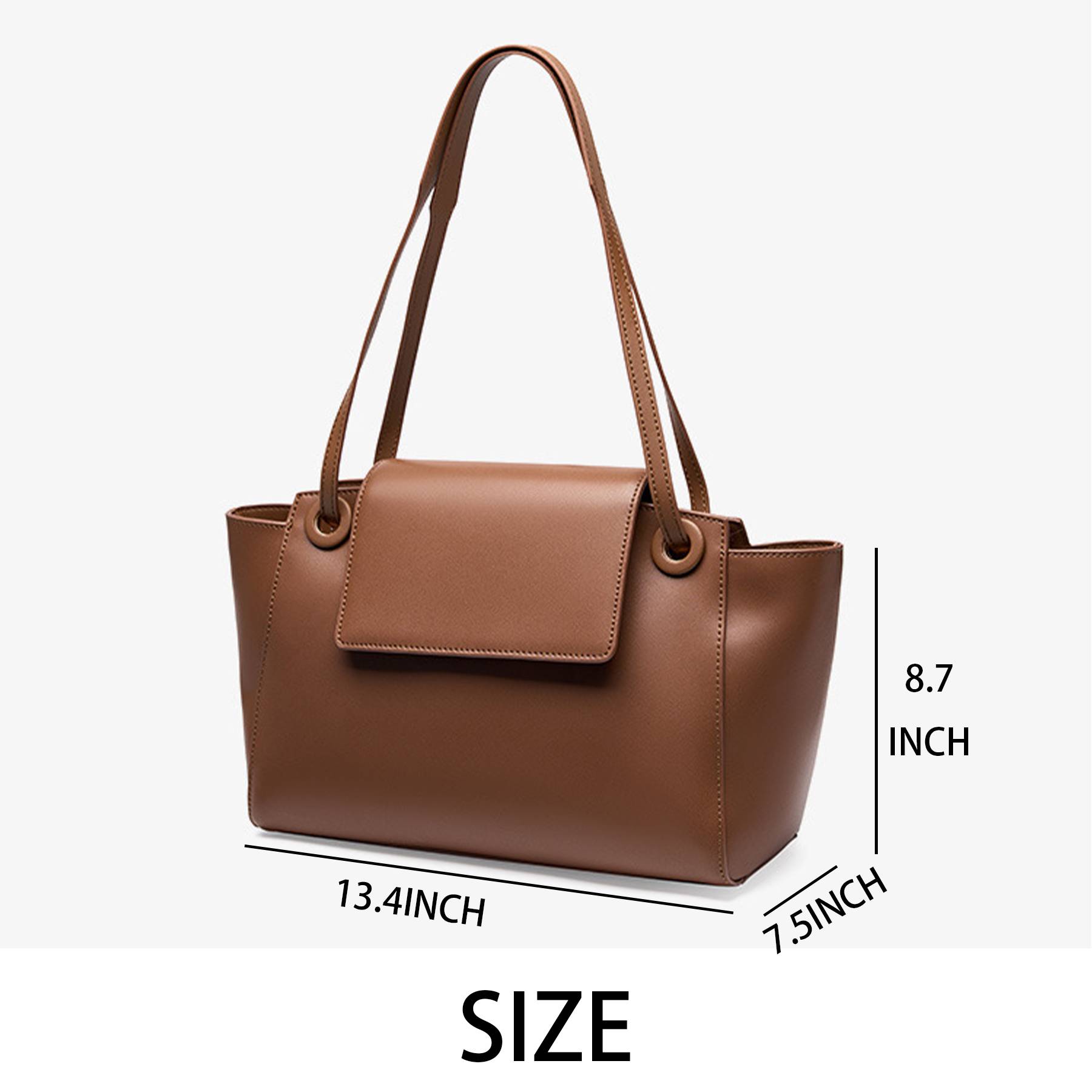Genuine Leather large-capacity shoulder tote bag 7