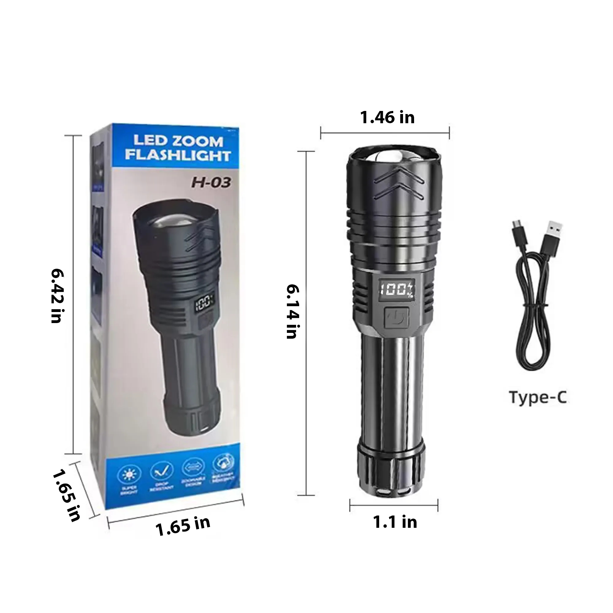 Zoomable LED Flashlight 2