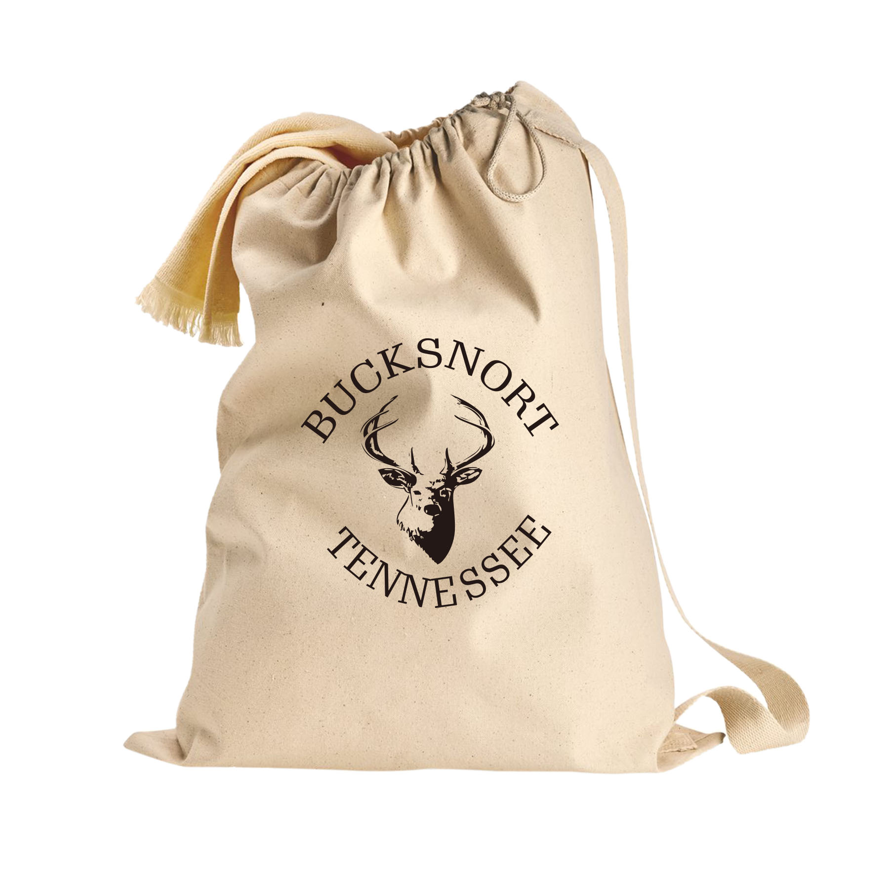 NATURAL HEAVY CANVAS DRAWSTRING LAUNDRY BAG - 22" x 33"_R128NBLY 2