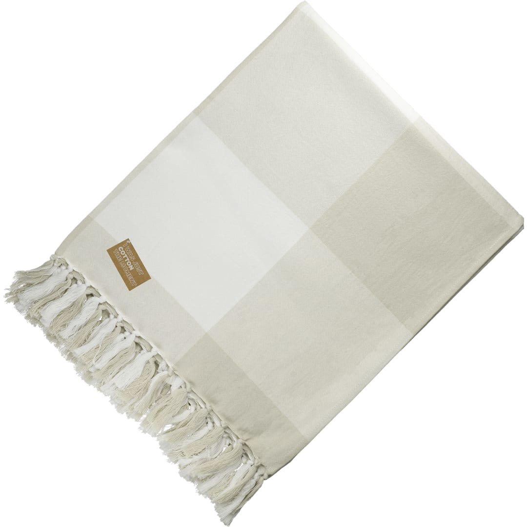 Field & Co. 100% Organic Cotton Check Throw Blanke 53