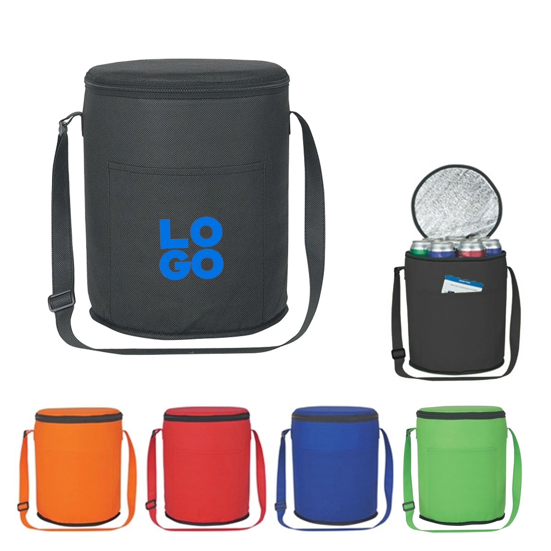 NON-WOVEN ROUND COOLER BAG 1