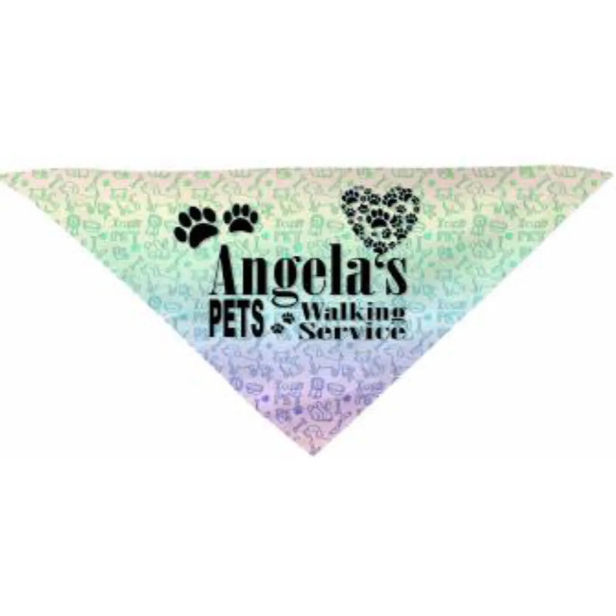 Sublimated Medium Dog Bandana, 19x19x27 2
