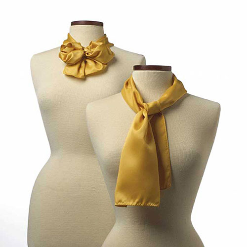 Gold Polyester Satin Scarf - 8"x45" 2