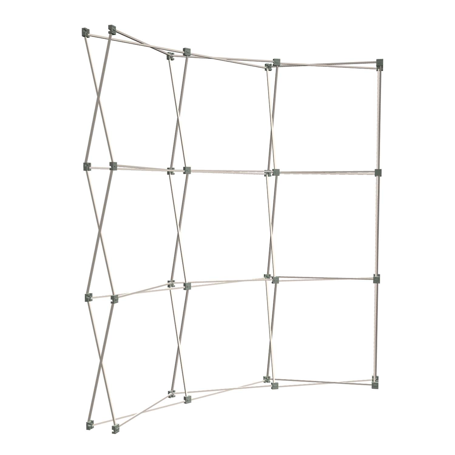 8' Curved Show 'N Rise Floor Display Frame Only