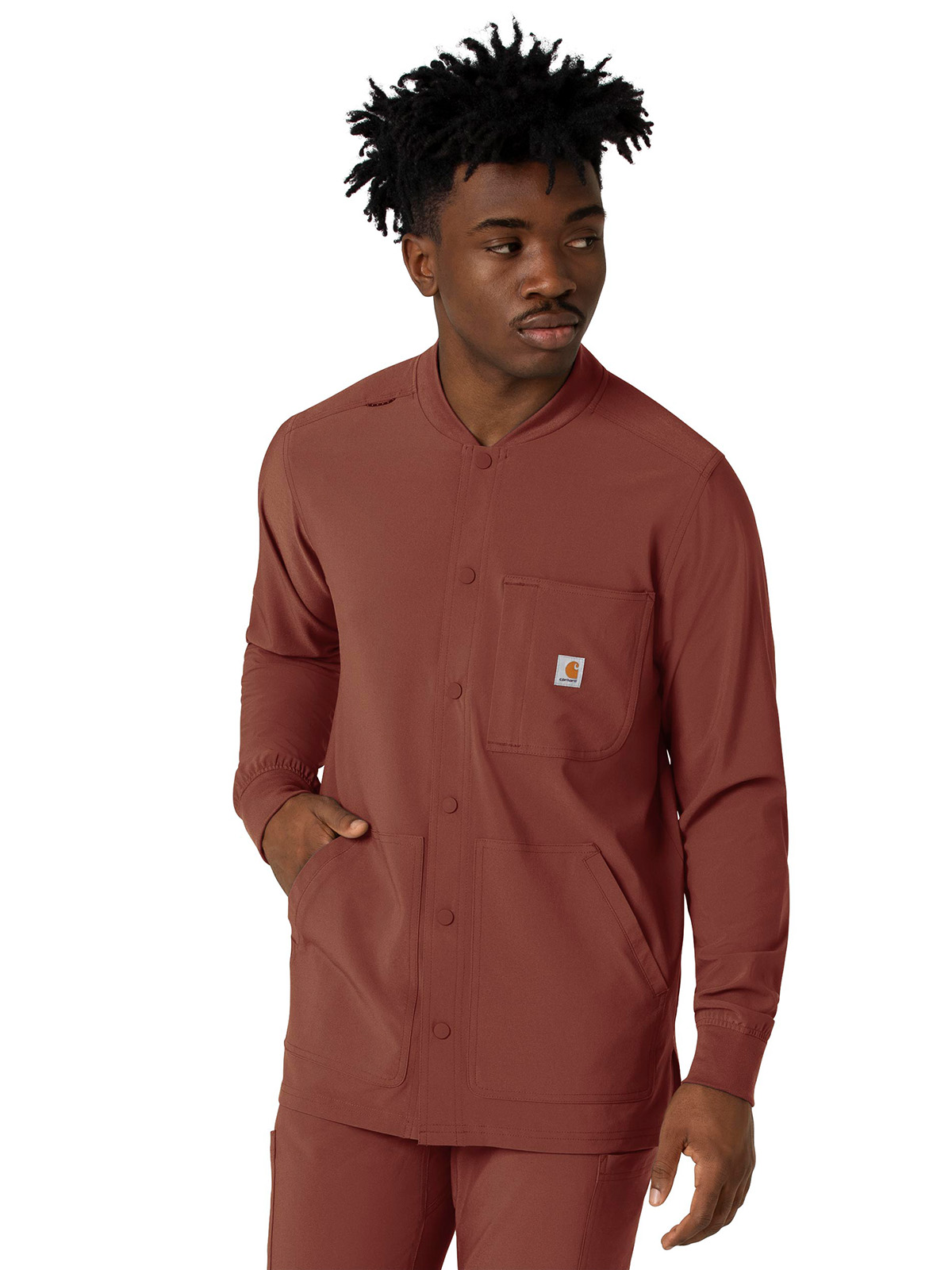 Carhartt Scrubs - Force Cross-Flex - Men's Five-Pocket Modern Fit Shirt Jacket