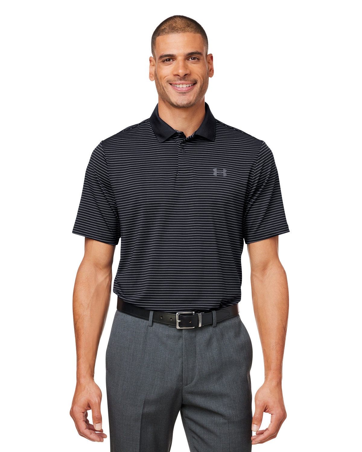Men's 3 0 Striped Perf Polo