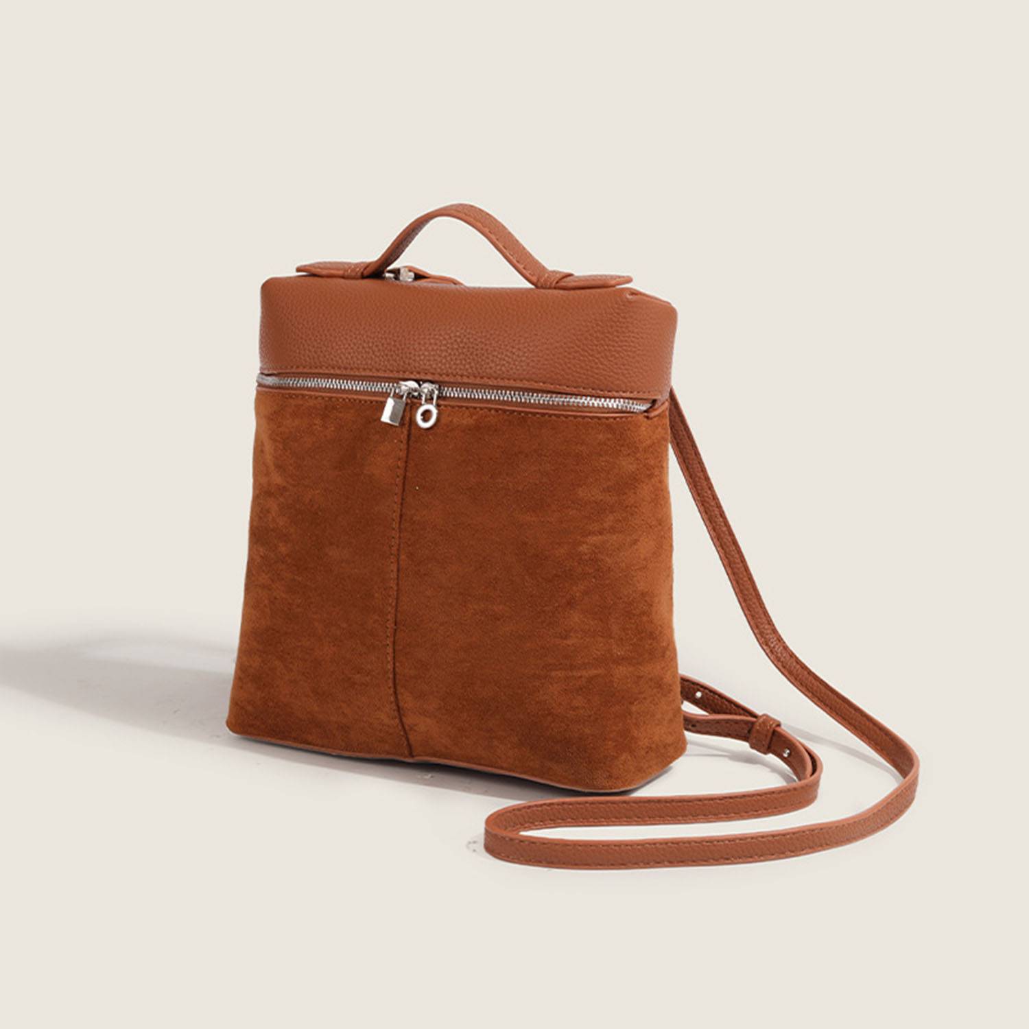 PU Leather Square Minimalist Backpack 5