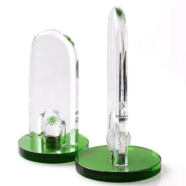 Crystal Dome Golf Award with Green Base 3