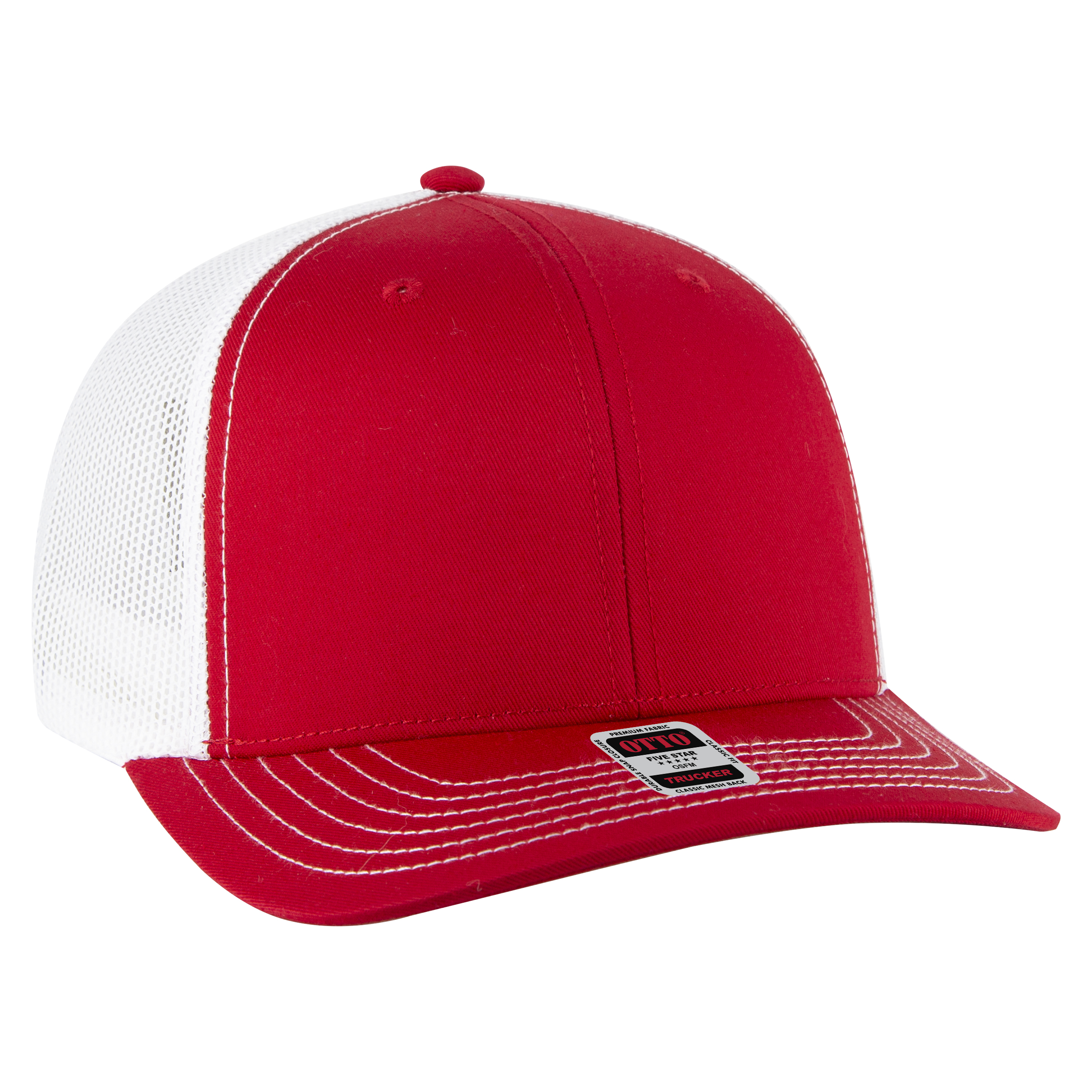 OTTO CAP® 6 Panel Mid Profile Mesh Back Trucker Hat 118