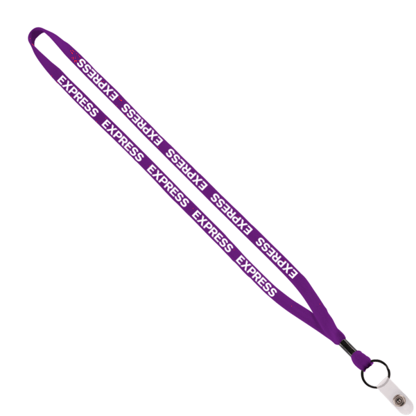 1/2" Cotton Lanyard with Metal Crimp & Split-Ring 33