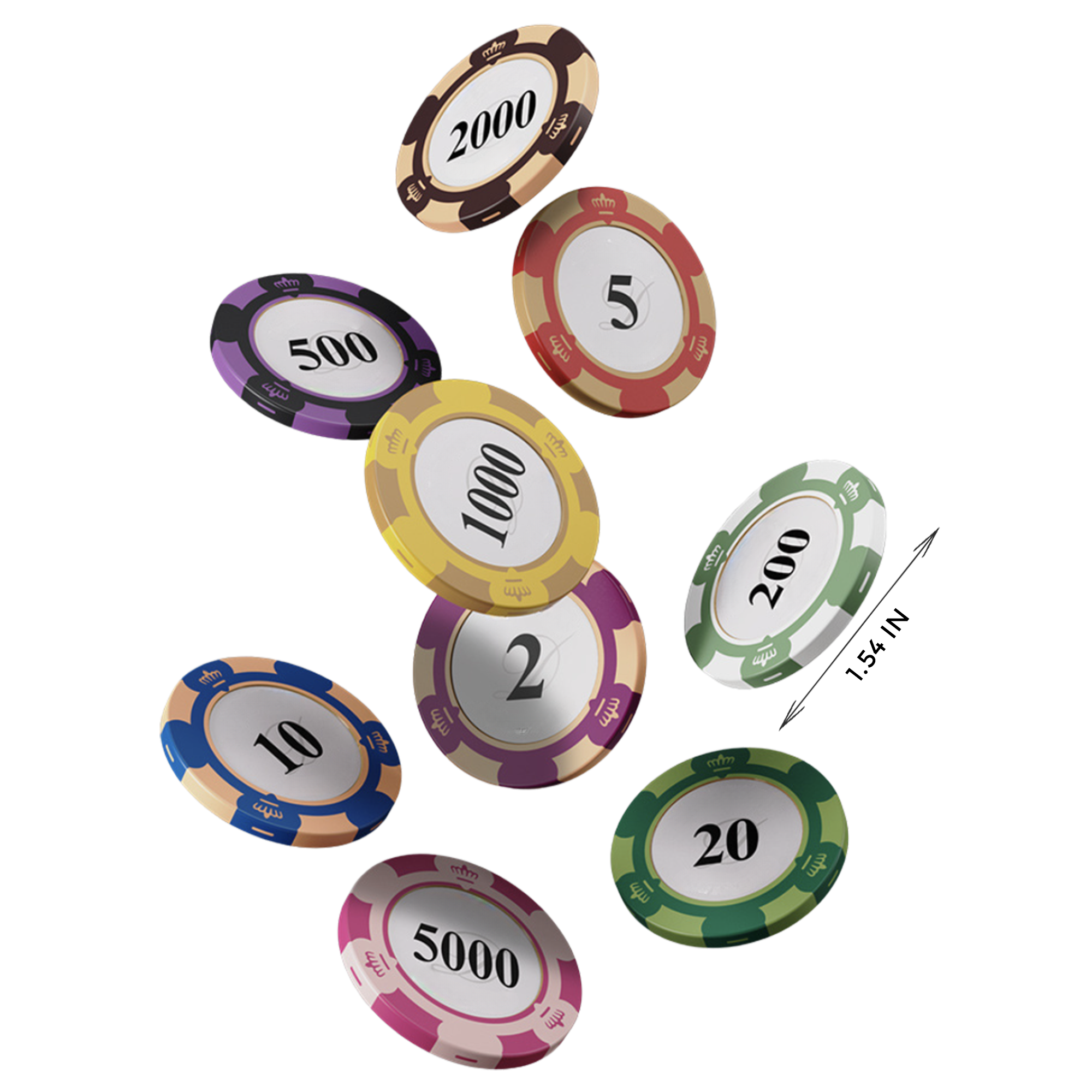 MOQ 100 PCS Ceramic Gaming Chips 2
