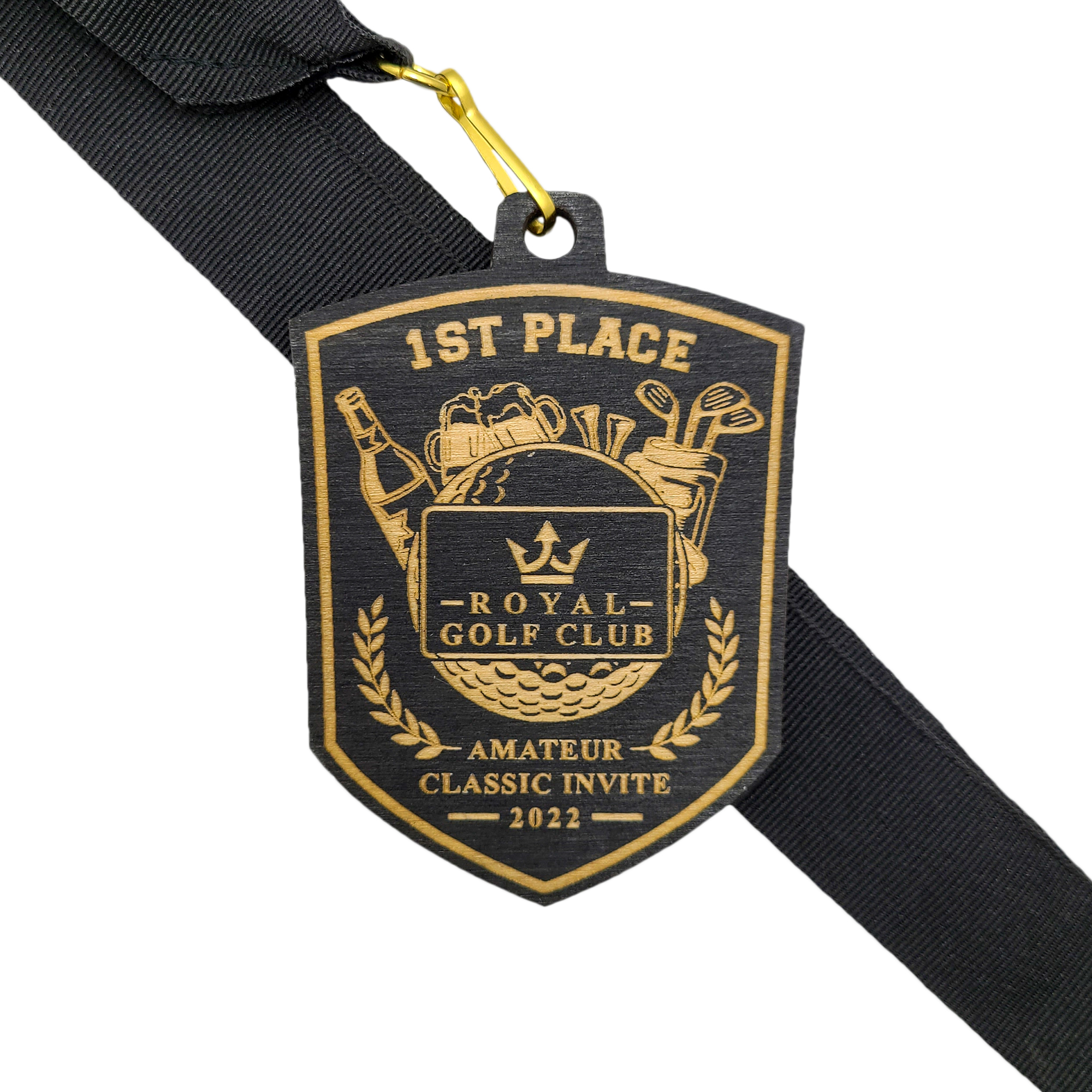 Wood Medals: 3 1/4" W x 3 1/4" H 3