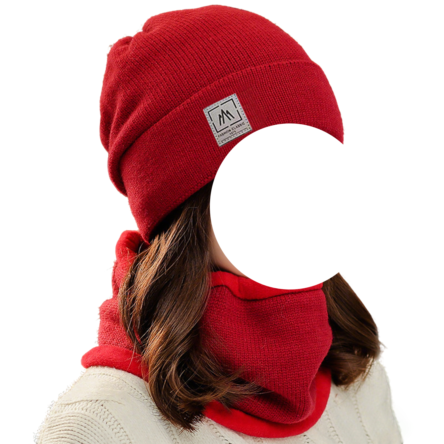 Cold-Resistant Knitted Hat and Neck Warmer Set 1