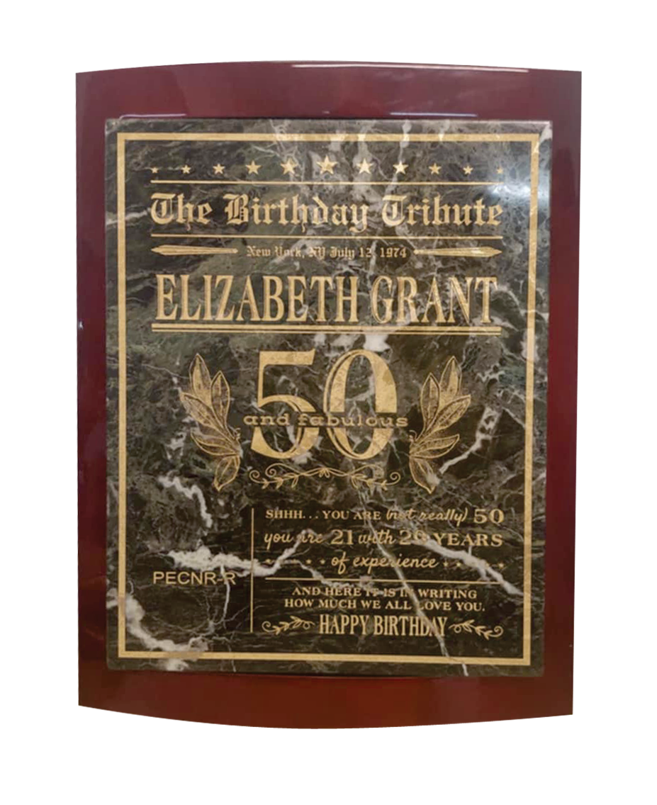 Eclipse Plaque with Marble Insert 1