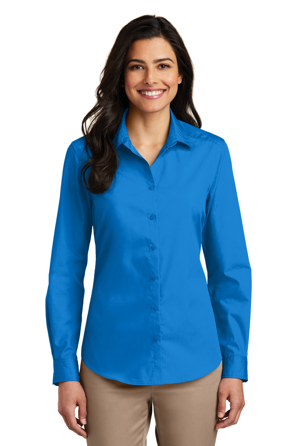 Port Authority Women's Long Sleeve Carefree Poplin Shirt. LW100 14