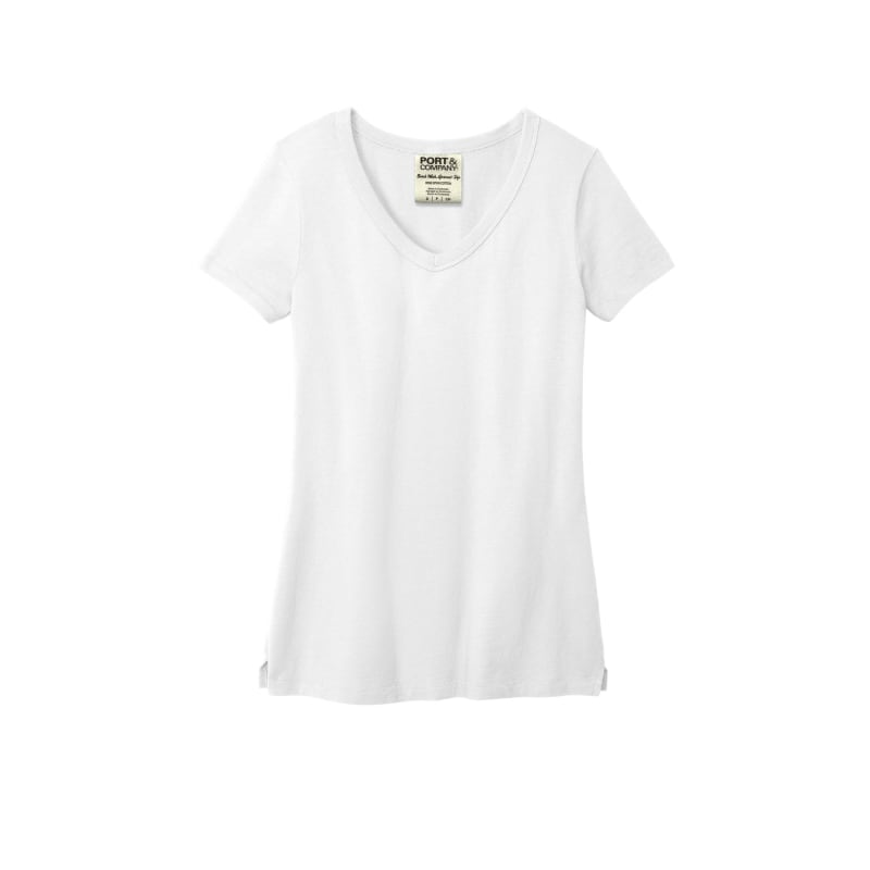 Port & Company Women's Beach Wash Garment-Dyed V-Neck Tee 44