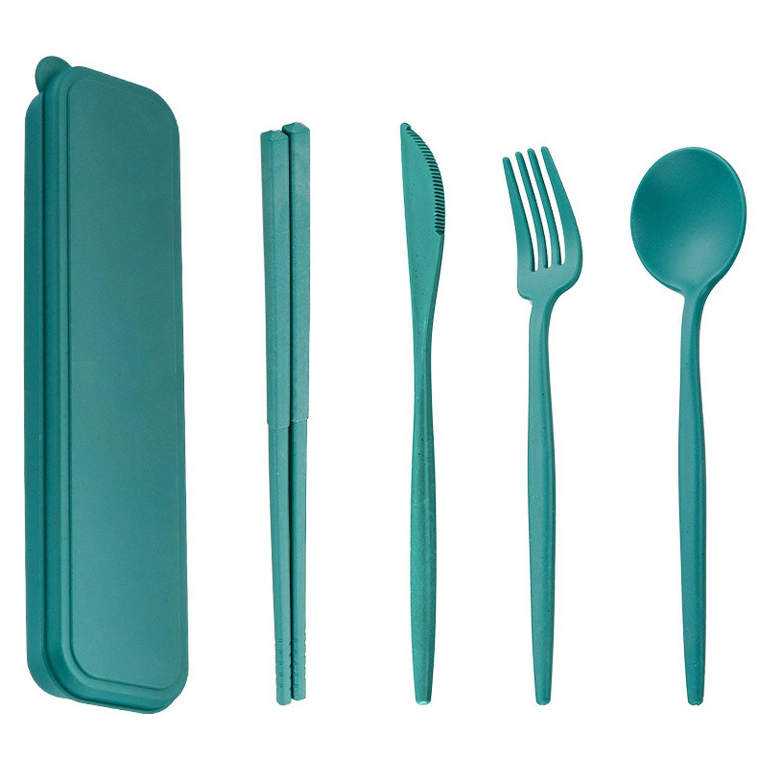 5PCS Eco Friendly Wheat Straw Cutlery Set 1