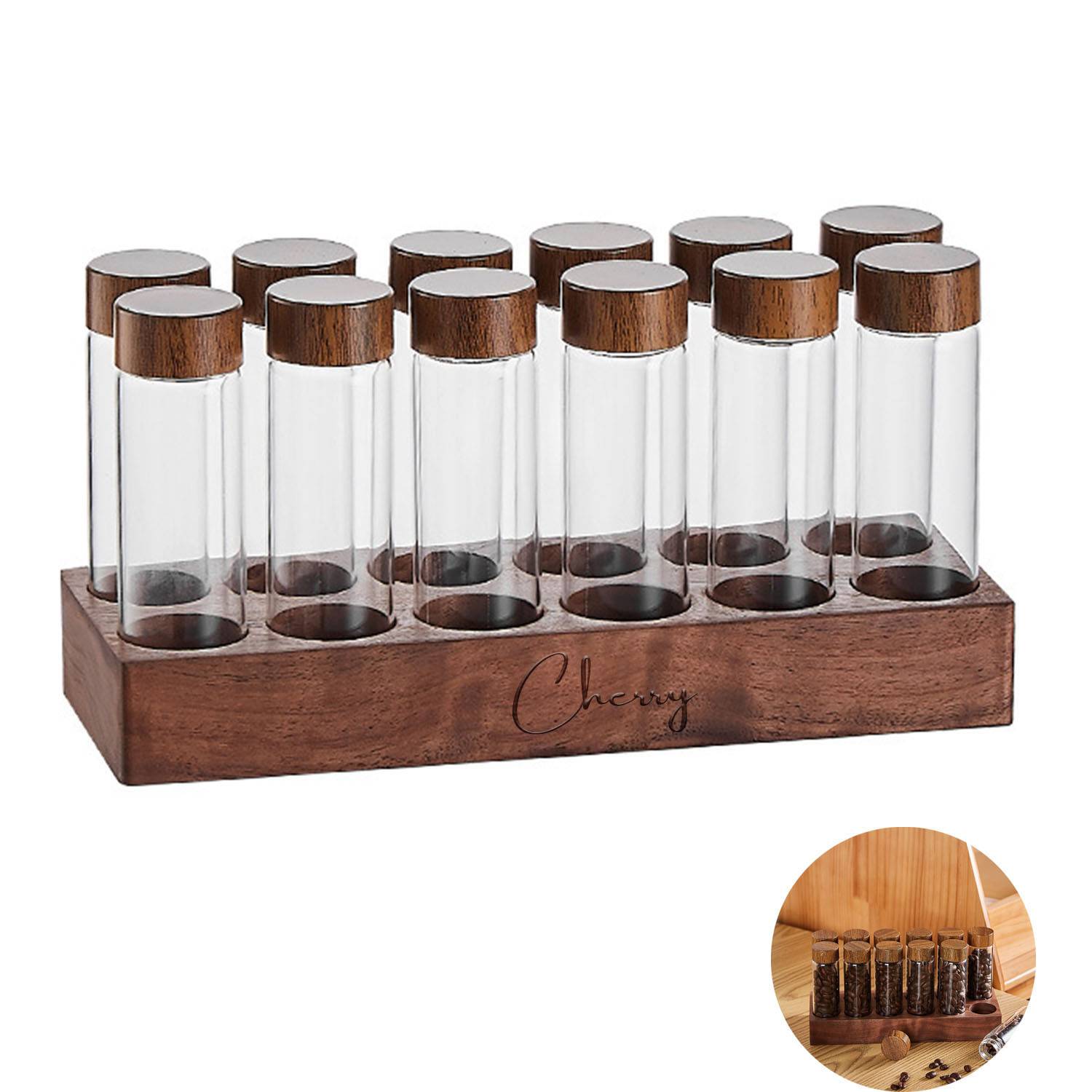 Coffee bean packaging test tube display rack 9