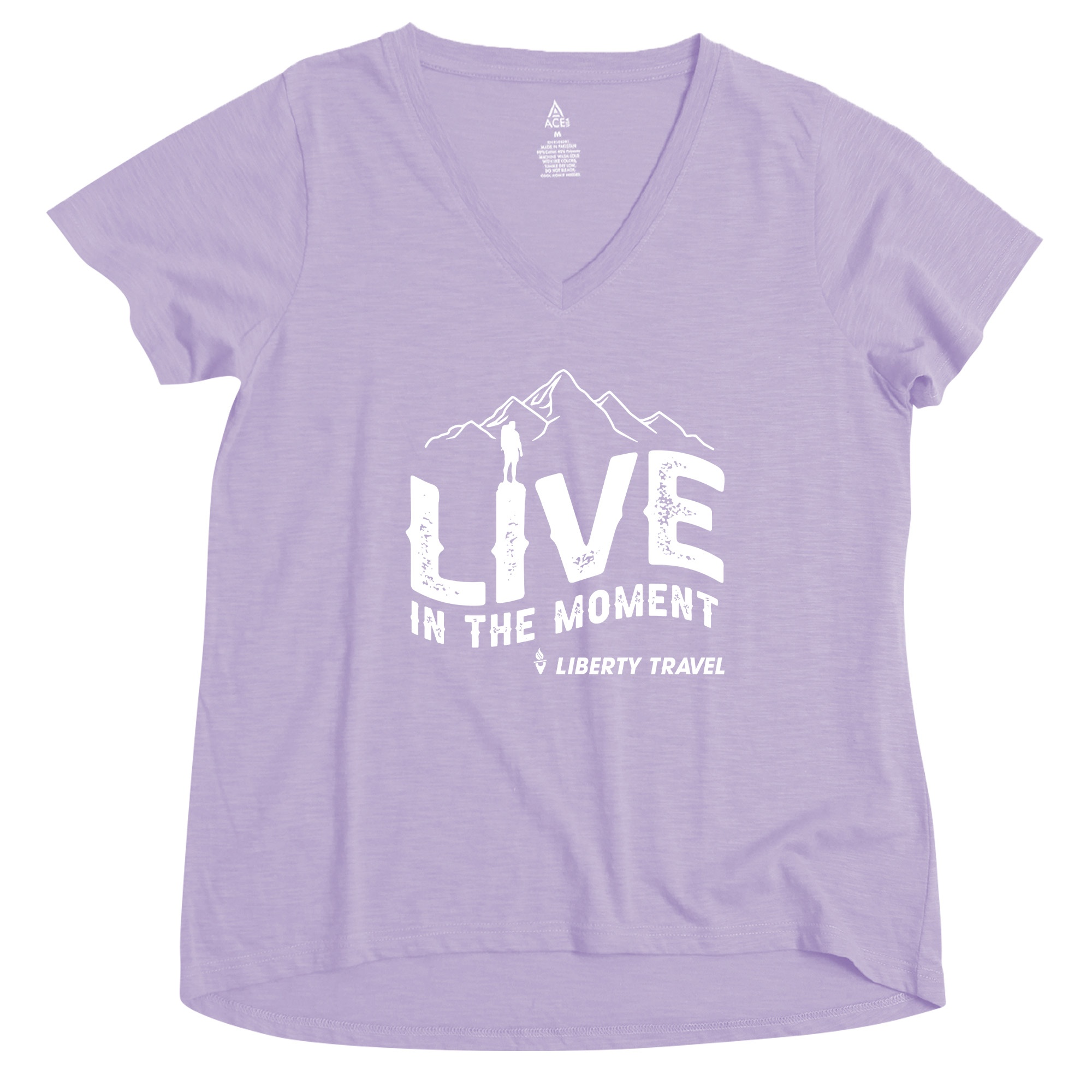 ACE Ladies' Slub A-Line V Neck T-Shirt 9