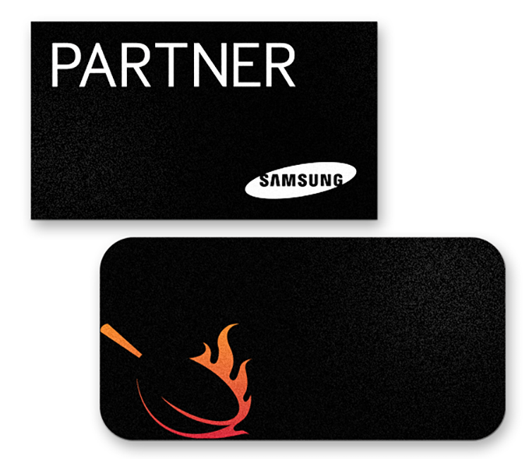 6-9 sq in Black Plastic Reusable Badge 3