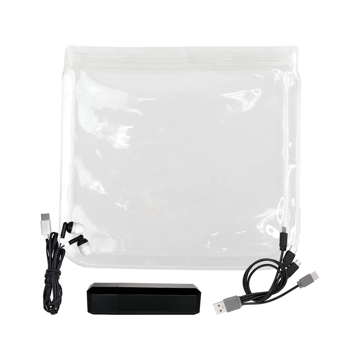 Clear Viper Cable, Ear Bud & Cloth Set 4