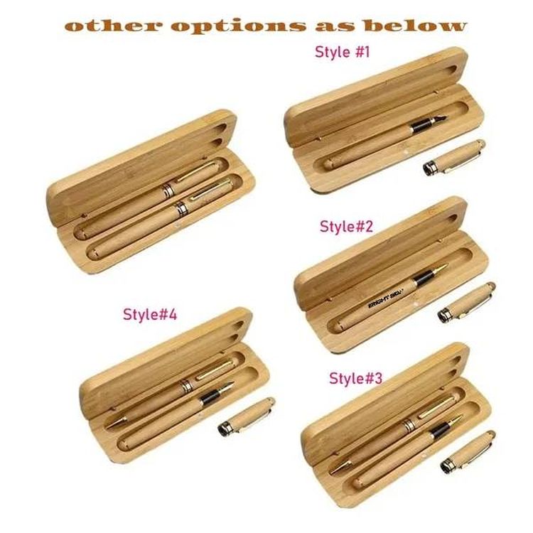 Eco-Friendly Bamboo Ballpoint Pen Gift Set 3