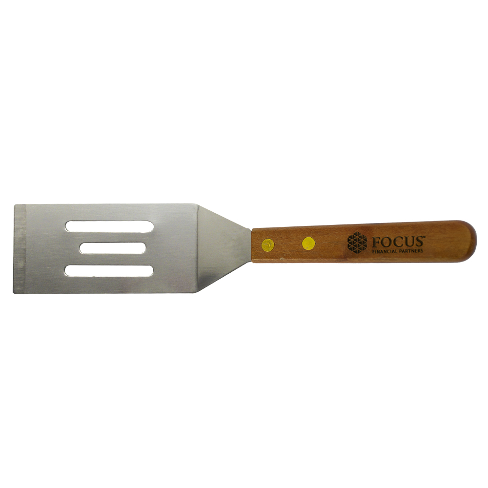 Wood Handle Slotted Spatula 6