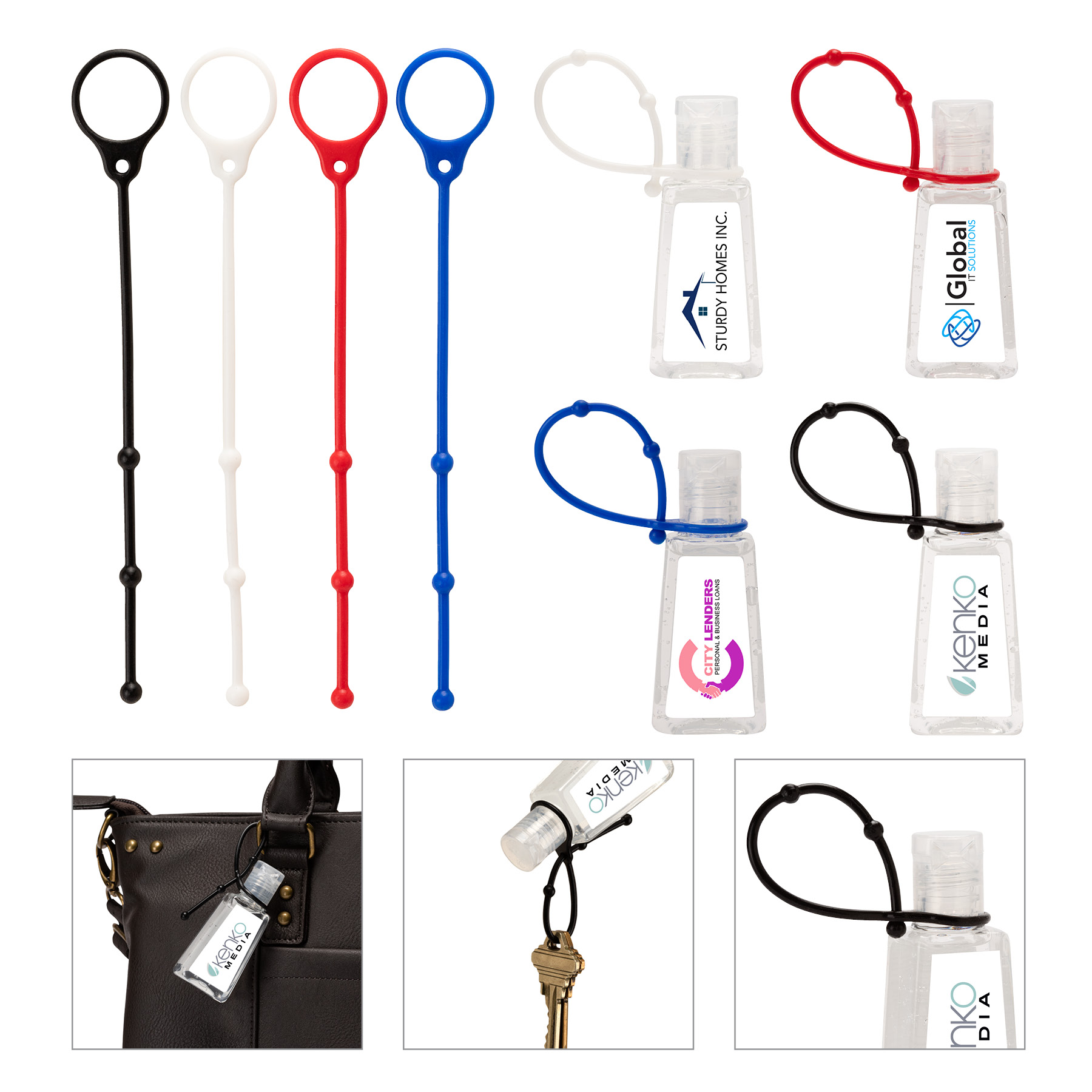 Amore III 1 oz. Hand Sanitizer with Strap 3