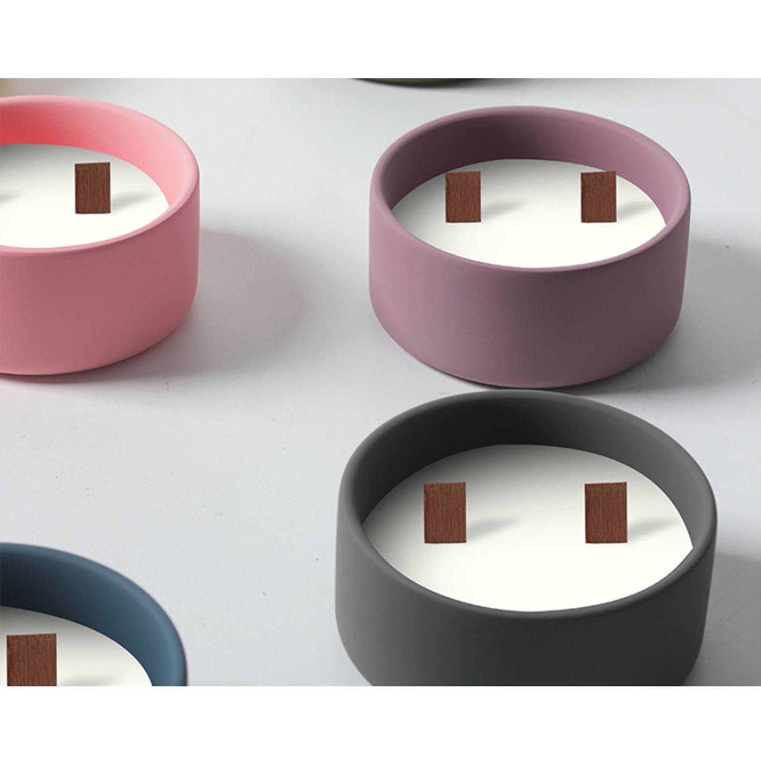 Simple matte ceramic candle container 7