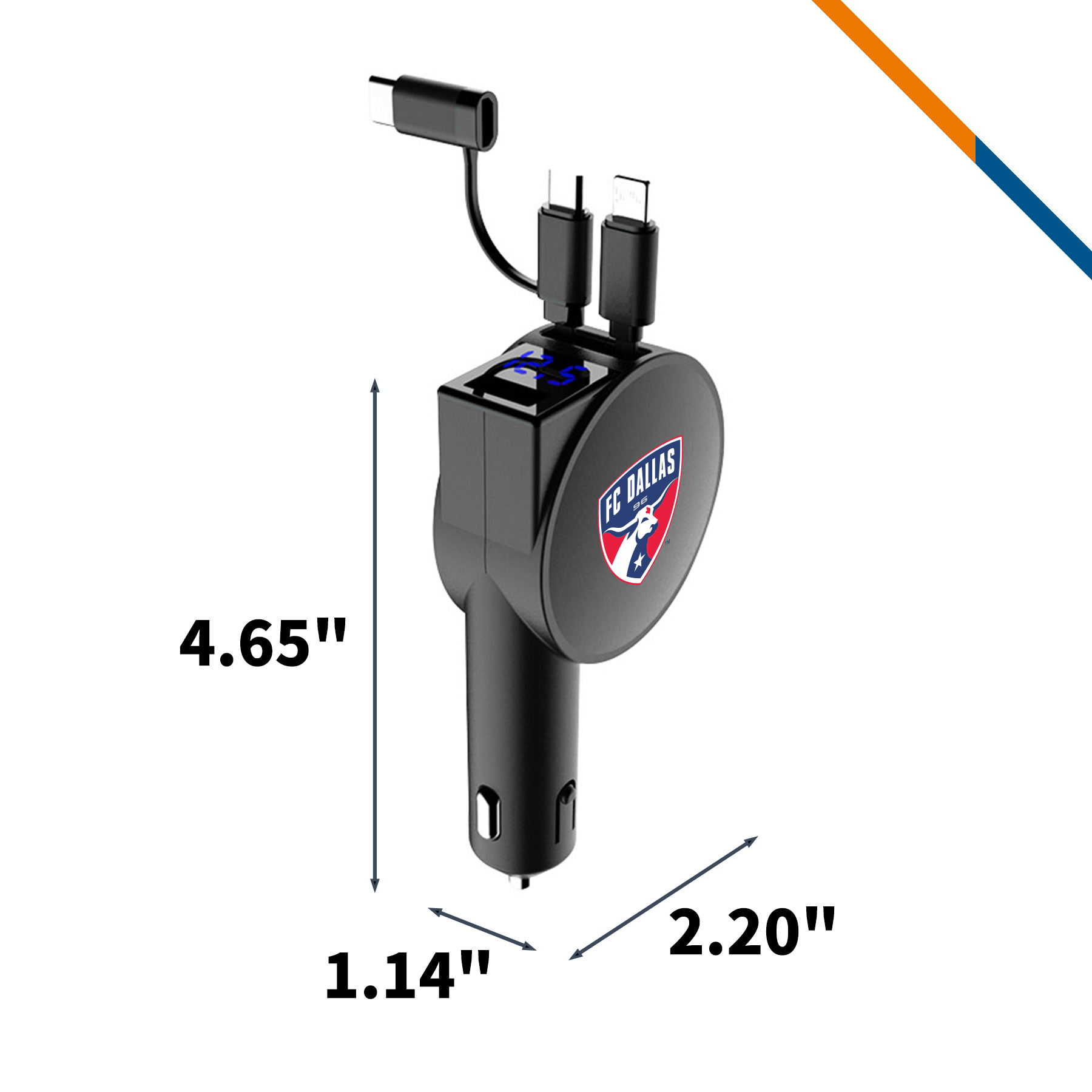 Vicente 4in1 Retractable Fast Charging Car Charger 6