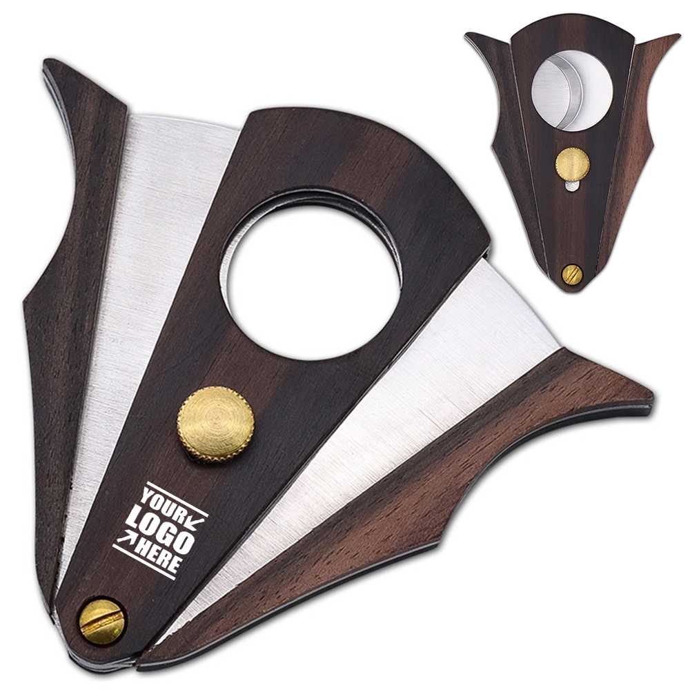 Wood Stainless Steel Cigar Cutter With Lock System 1