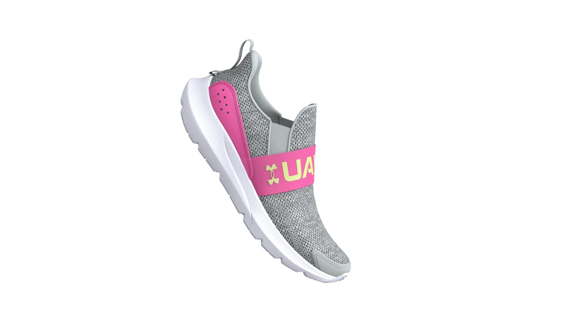 UA Surge 3 Slip Girls' Pre-School Running Shoes 7