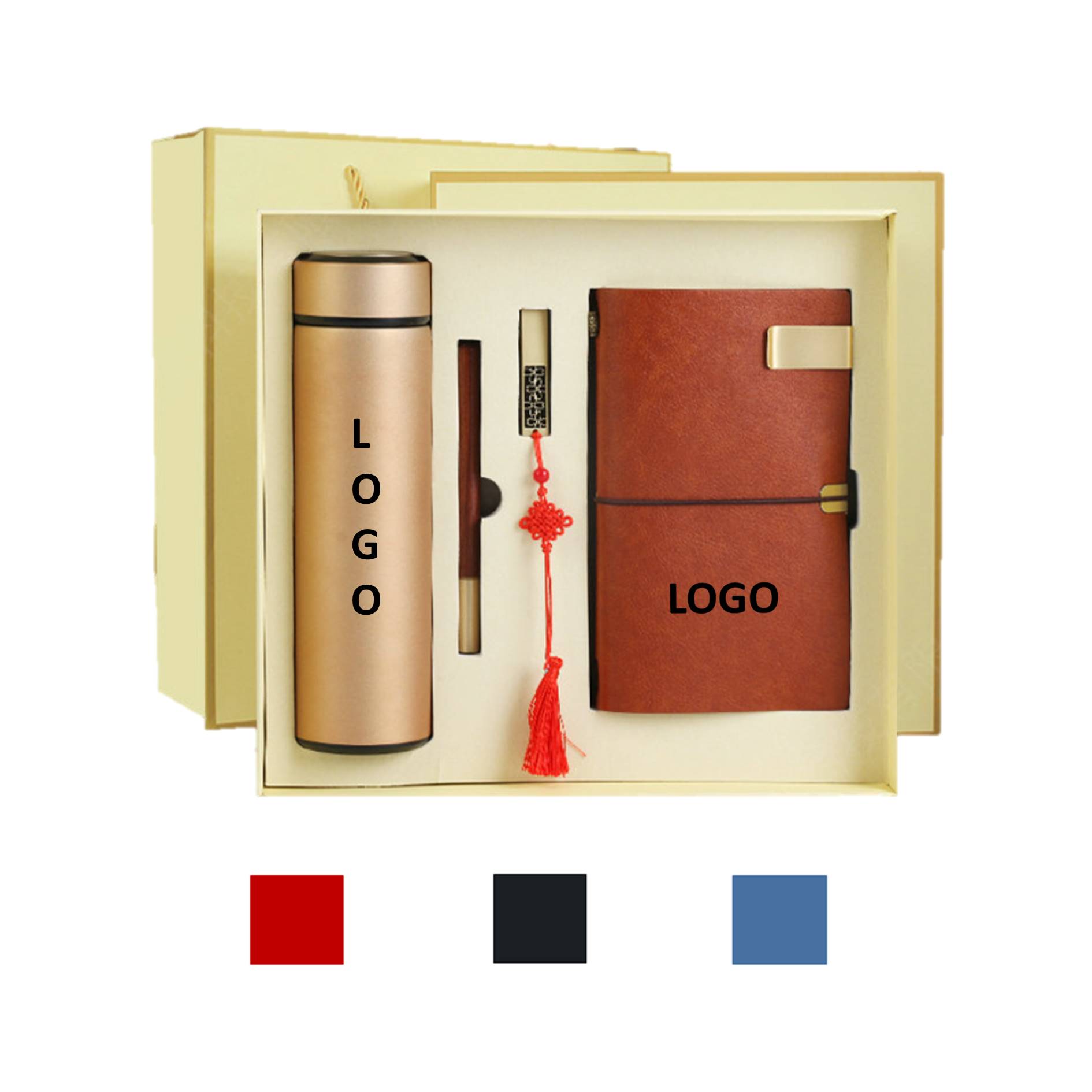 Chinese Style Business Set Tumbler Notebook Pen Usb Drive 2