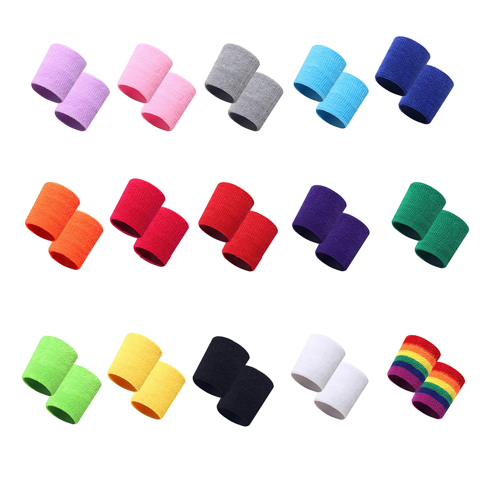MOQ 100pcs Sports Sweatband Wrist Guards With Embroidery 3