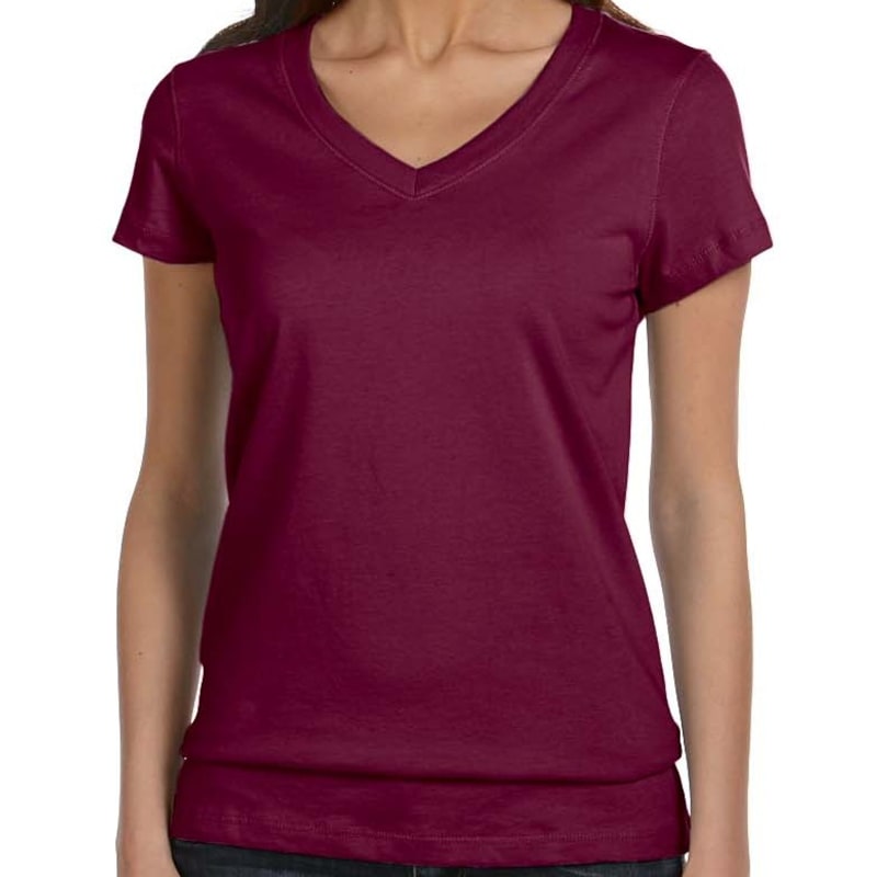 Bella Ladies Jersey Short-Sleeve V-Neck T-Shirt 13