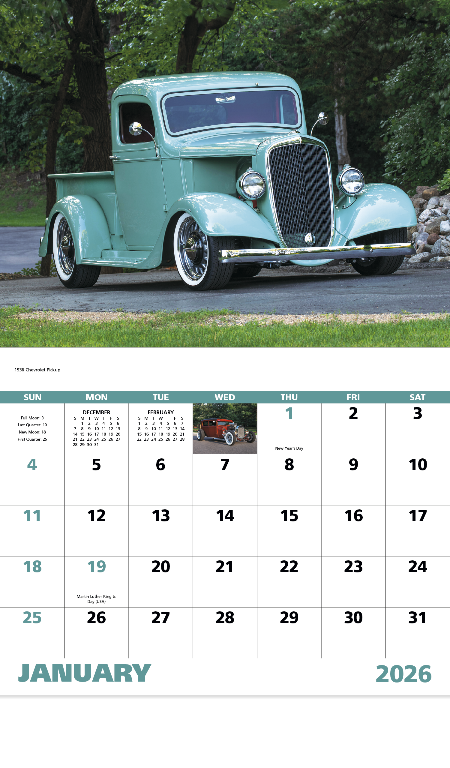 Good Value™ Street Rods - Stapled Calendar 31