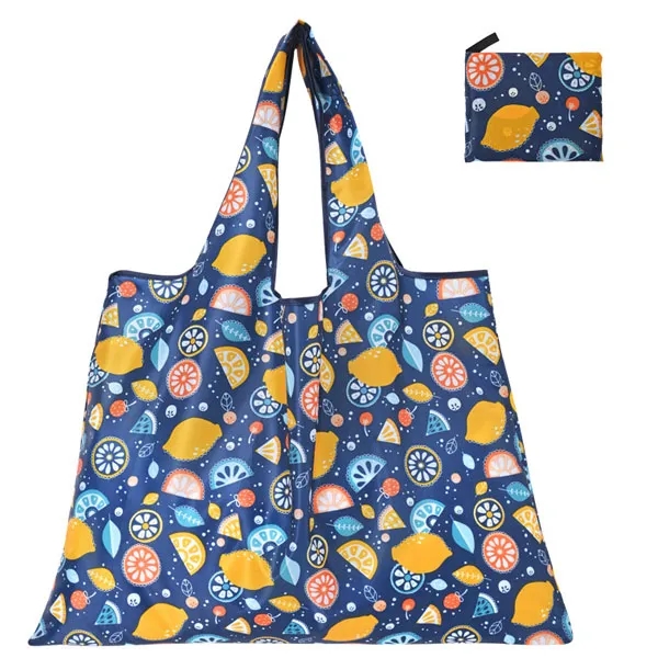 Extra-Large Reusable Foldable Grocery Tote Bags - Full Color 7