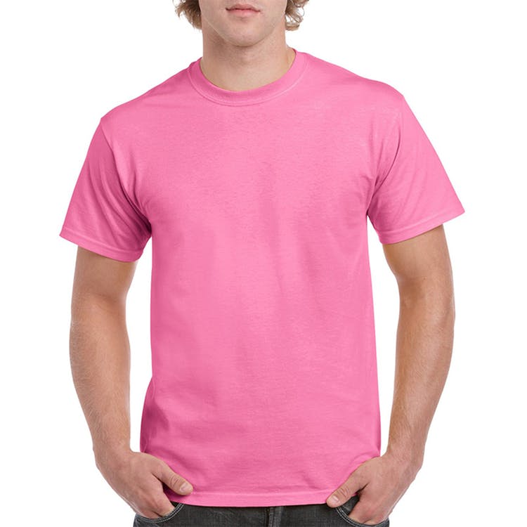 Gildan Cotton Men's T-Shirts Azalea Medium 1