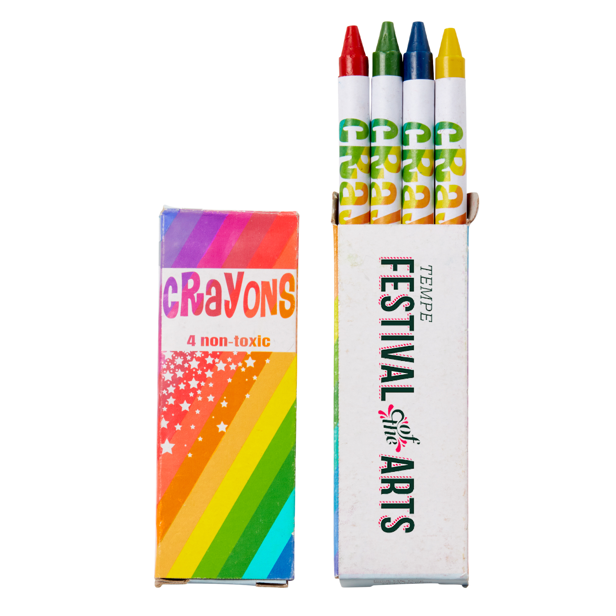 4 Count Pack of Colorful Crayons