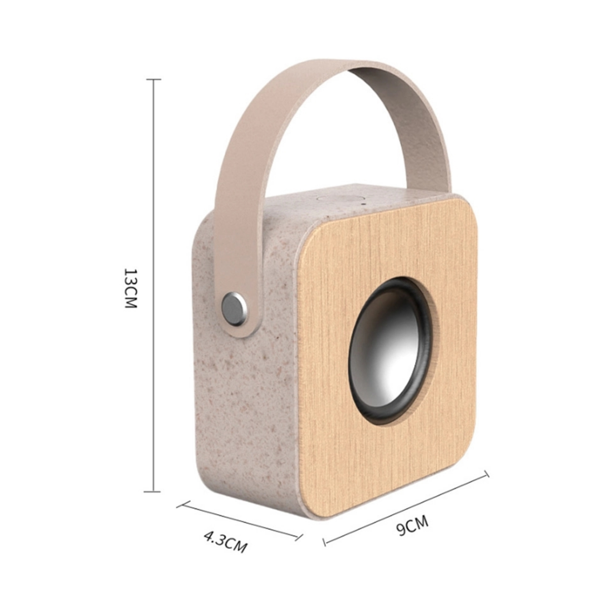 Portable Wooden Bluetooth Speaker with Carry Handle 6