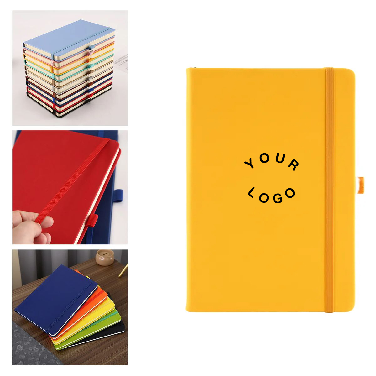 Paper A5 Notebook with Elastic Strap and 90 Sheets 5