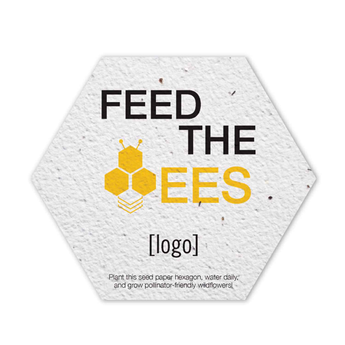 Seed Paper Coaster 3.35x3.9" hexagon 5