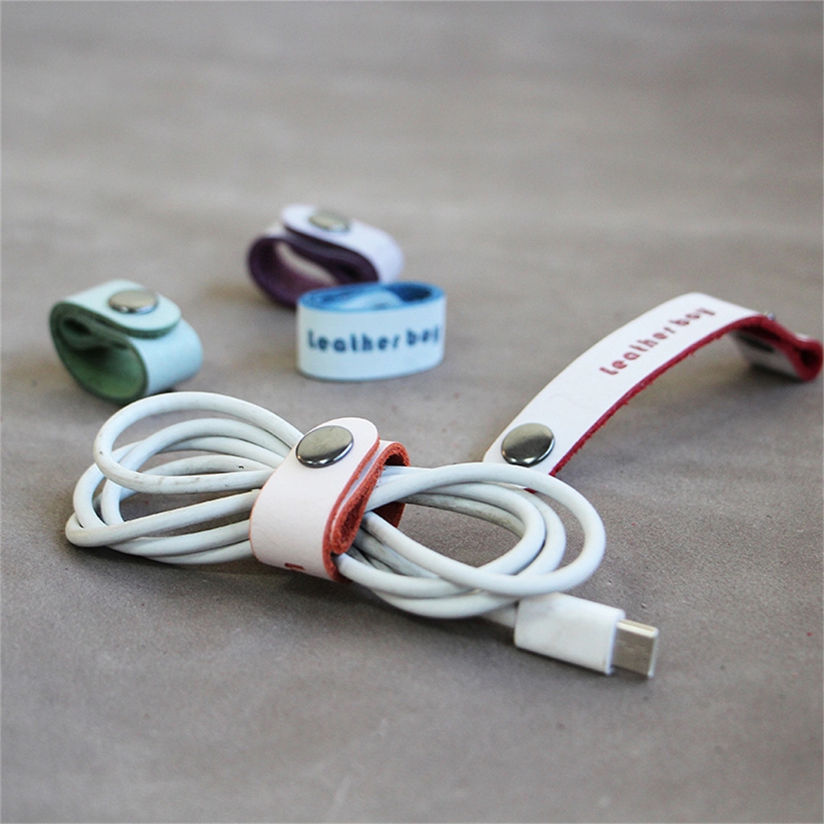 Leather Cable Straps for Cords Headset Winder 6