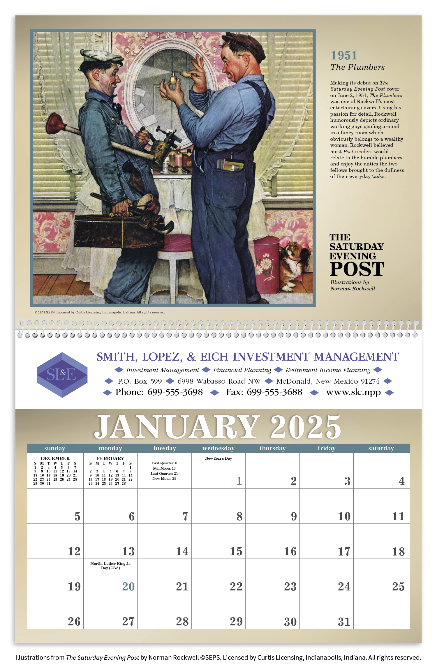 Triumph® Calendars The Saturday Evening Post Illustrations by Norman Rockwell Calendar 2