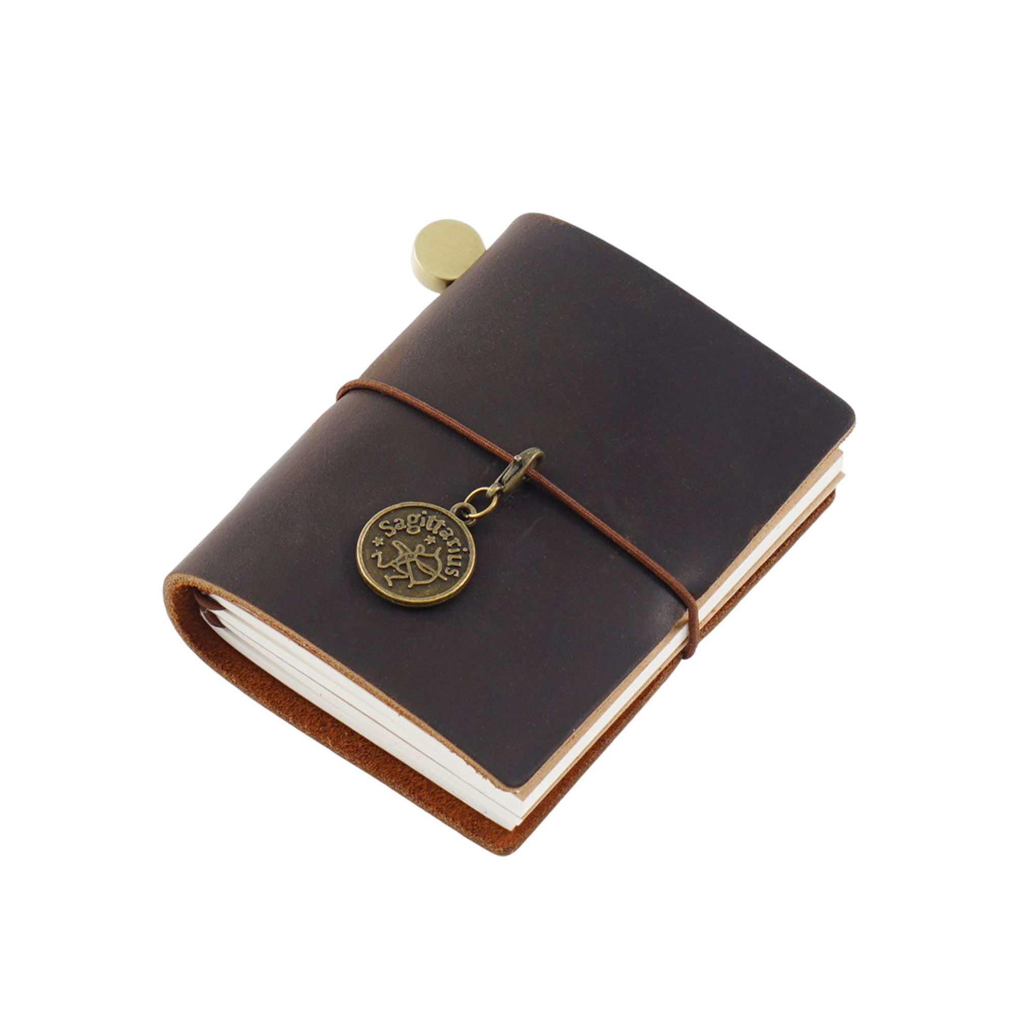 Mini Genuine Leather Cover Journal Notebook(2.68"x3.35") 7